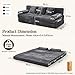 LOOMORA 78.7IN Folding Sofa Bed - Convertible Sleeper Sofa Couch with Removable Pillows, 3 Seater Couches Bed for Living Room, Bedroom, Apartment, No Assembly Required, Freestanding, Corduroy, Gray