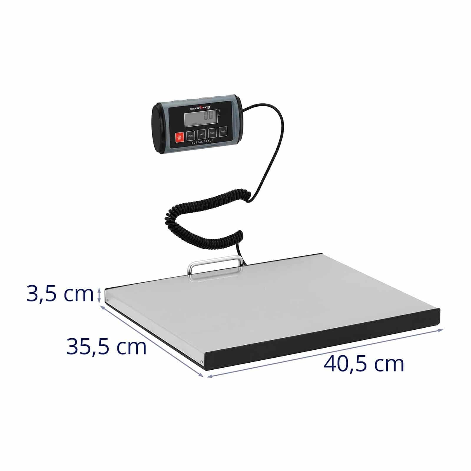 Steinberg Systems SBS-PT-200SB Paketwaage 200 kg / 0,1 kg 35,5 x 40,5 cm externes LCD Paketwaage digital Bodenwaage