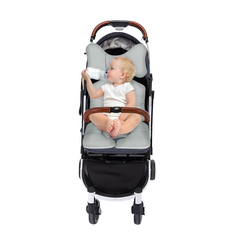 Baby Stroller Cushion Seat Liner Thick Cotton Car Seat Infant Newborn Pushchair Insert Pad Universal Toddler High Chair Cozy Mat Cover Buggy Baby Carriage Head Body Support Protector for All Season — image 1