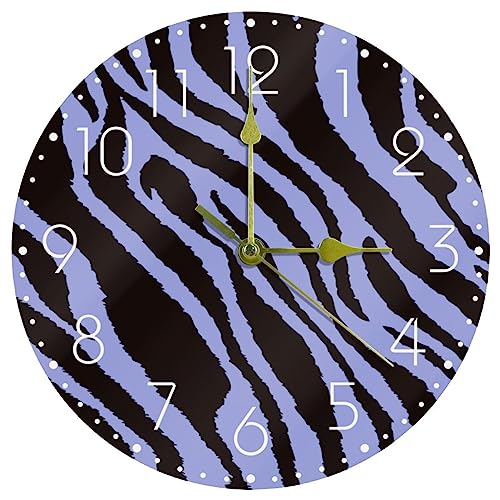 Horloge ronde silencieuse acrylique décorative et moderne léopard