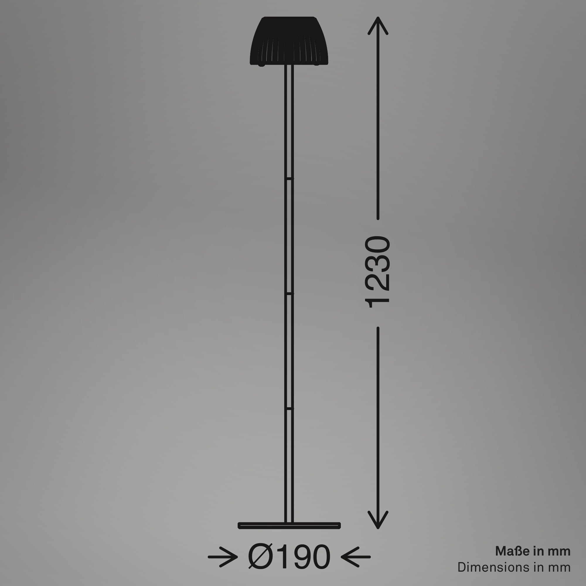 BRILONER - Lampa stojąca LED z dotykiem, możliwość ściemniania, krawędź świetlna, ciepłe białe światło, lampka do czytania, lampa do salonu, sypialni, lampa stojąca, 19 x 124 cm, kawa