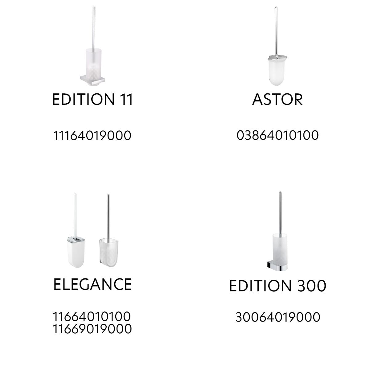 KEUCO Ersatzbürstenkopf weiß, 3 Stück, für Edition 11, 300, Elegance, Cleo