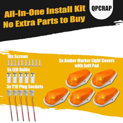 Luces LED para techo de cabina Ford F-Series 5 piezas ámbar miniatura 4