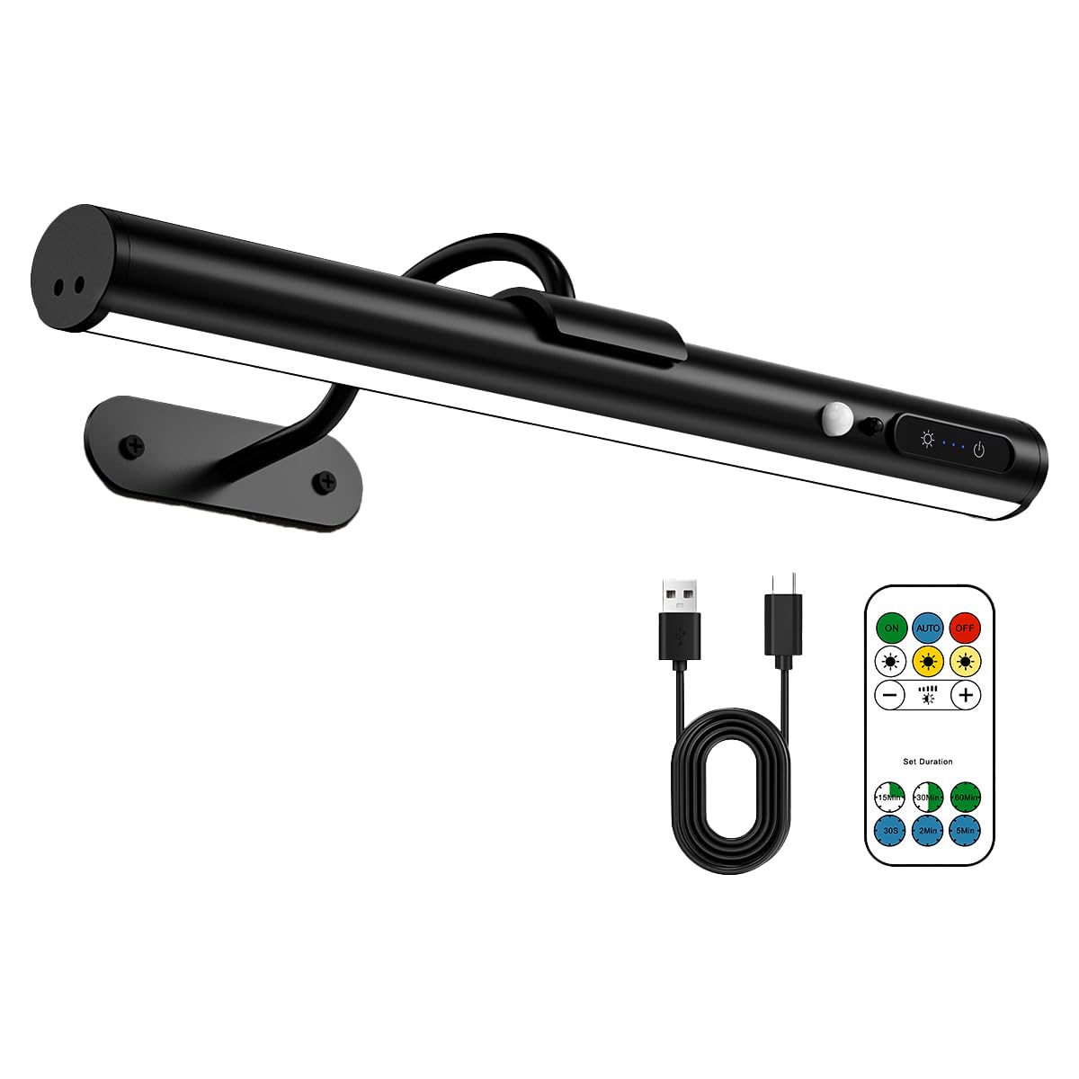 lampara pared sin cable con sensor movimiento, 4000mah aplique recargable, luz cuadros inalambrica con mando a distancia, lamparas inalambrica para cuadro, baño, espejo, interior