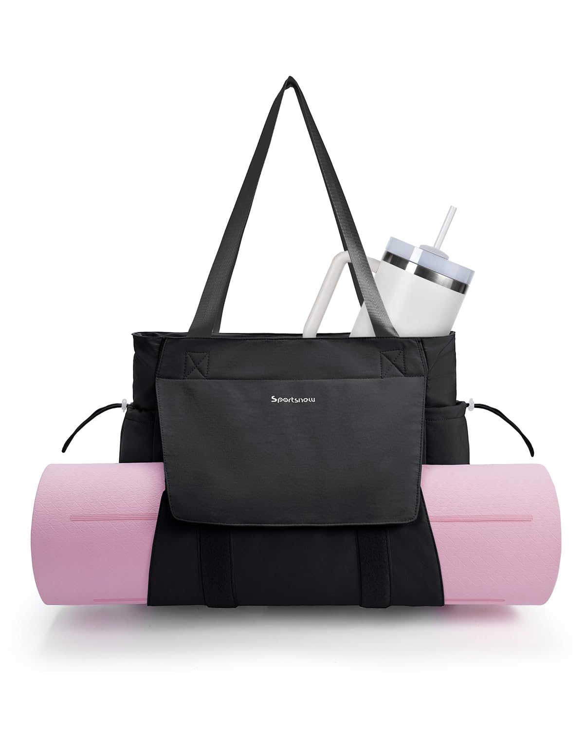 sportsnew Yogatasche Damen Groß Wasserdicht Yoga Tote Tasche mit Nassfach & Klettverschluss Schnellzugriff Yogamatte