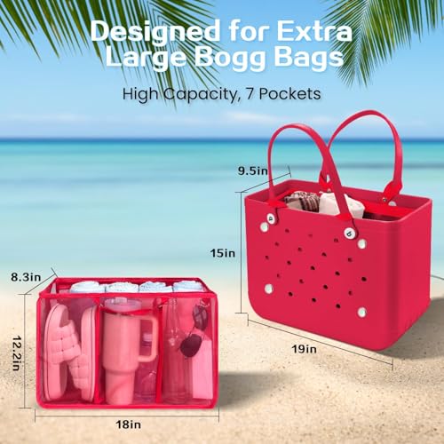 Image of XYFuuee Beach Bag Organizer Insert Divider for X Large Bogg Bag Accessories