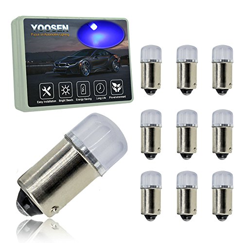YOOSEN Ceramics Interior/Exterior LED Light Super Stable and Bright Bulb Bayonet BA9 BA9S 53 57 1895 64111 T4W Size Deep Blue Color