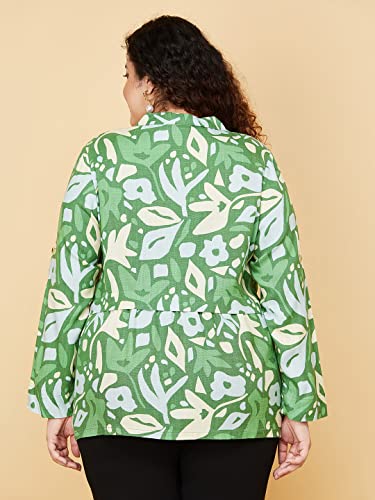 Image of Max Plus Size Women Printed Spread Collar Casual Shirt