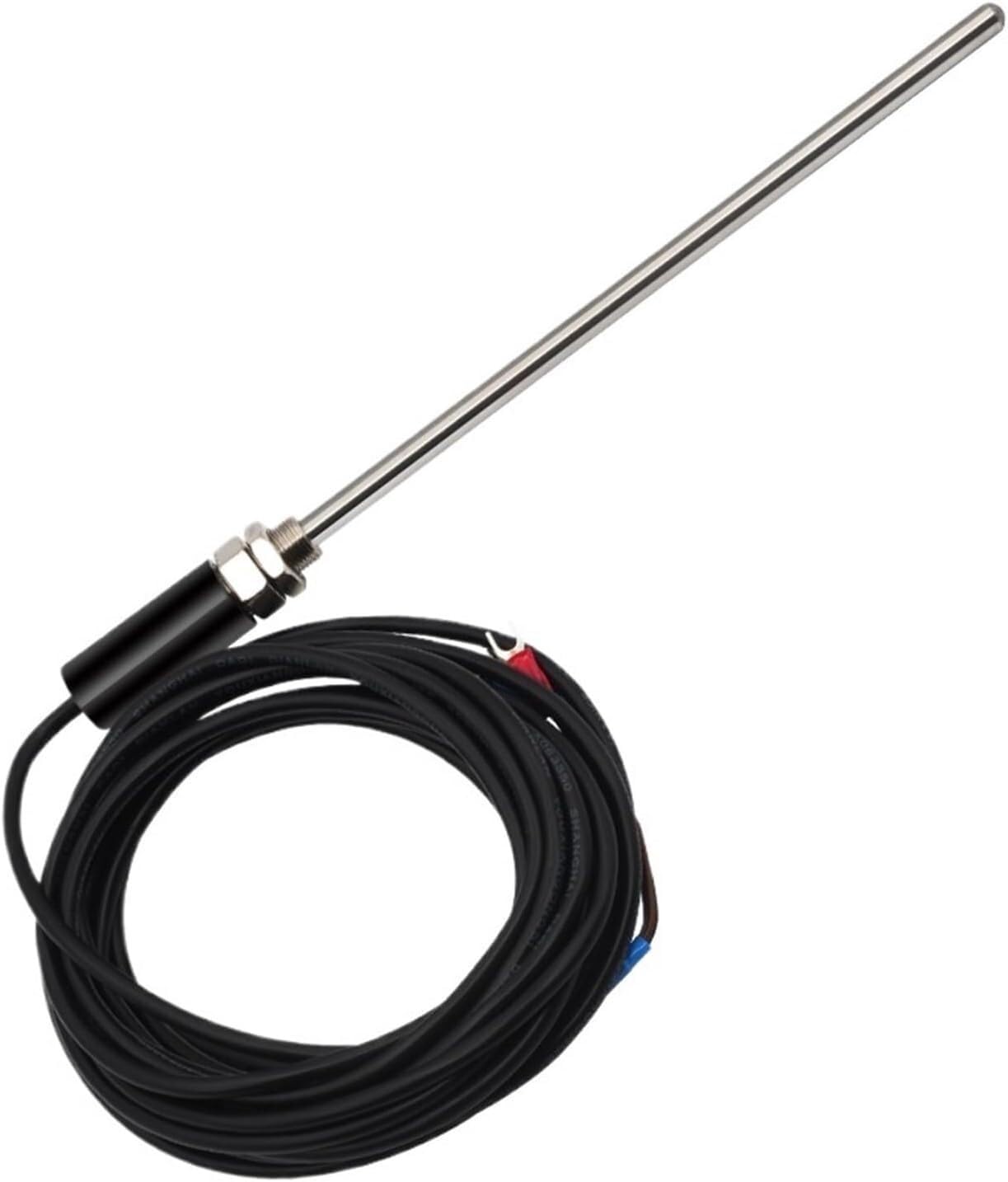 Czujnik temperatury, 200 mm Czujnik sondy Termopara Typ KJ PT100 Czujnik temperatury 0-400℃ 1 metr -5 metrów Kabel do regulatora temperatury(Pt100 Type 5meter)