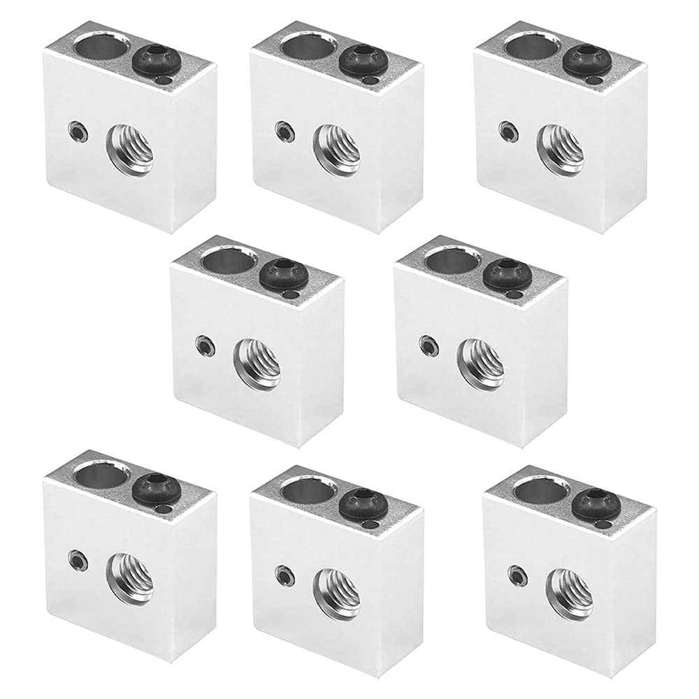 8 Pcs Metal Heating Block 3D Printer Heater Blocks Extruder Hotend Heater Blocks Specialized for MK7 MK8 Makerbot Reprap 3D Printer