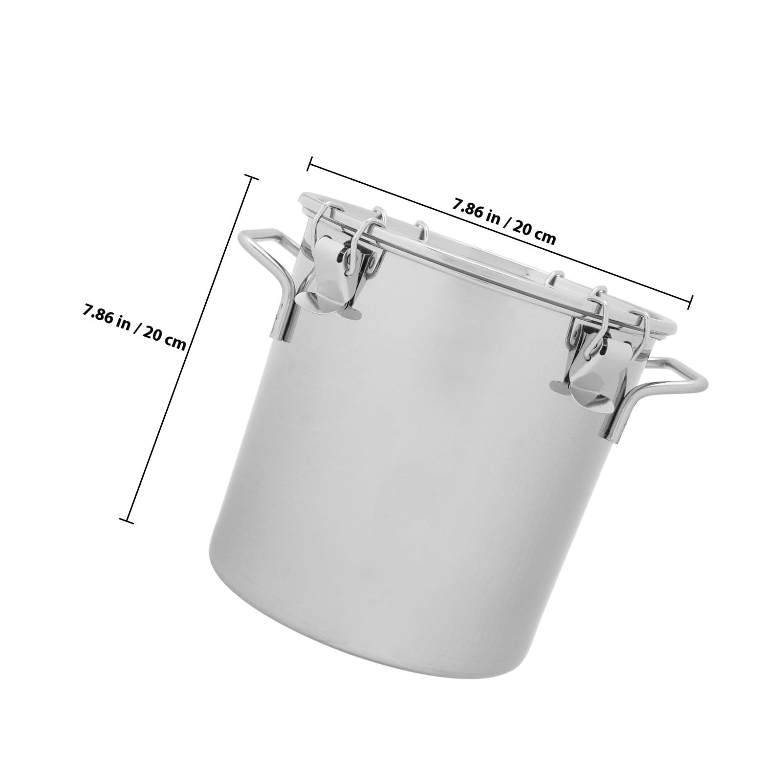 Seau Hermétique en Acier Inoxydable 6 L Argenté Fermeture