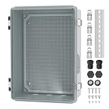 Joinfworld Clear Electrical Enclosure Box 12.8x8.8x4.2 for WiFi Router