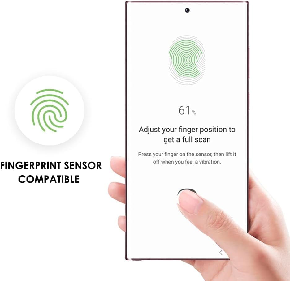 Image of SHILD Tempered Glass Screen Protector Compatible with Samsung Galaxy S23 Ultra (6.8 Inch) | Curved UV Screen Guard | 9H Hardness | HD Clear | Fingerprint Sensor Support | Full Coverage | Easy Installation | Pack of 1