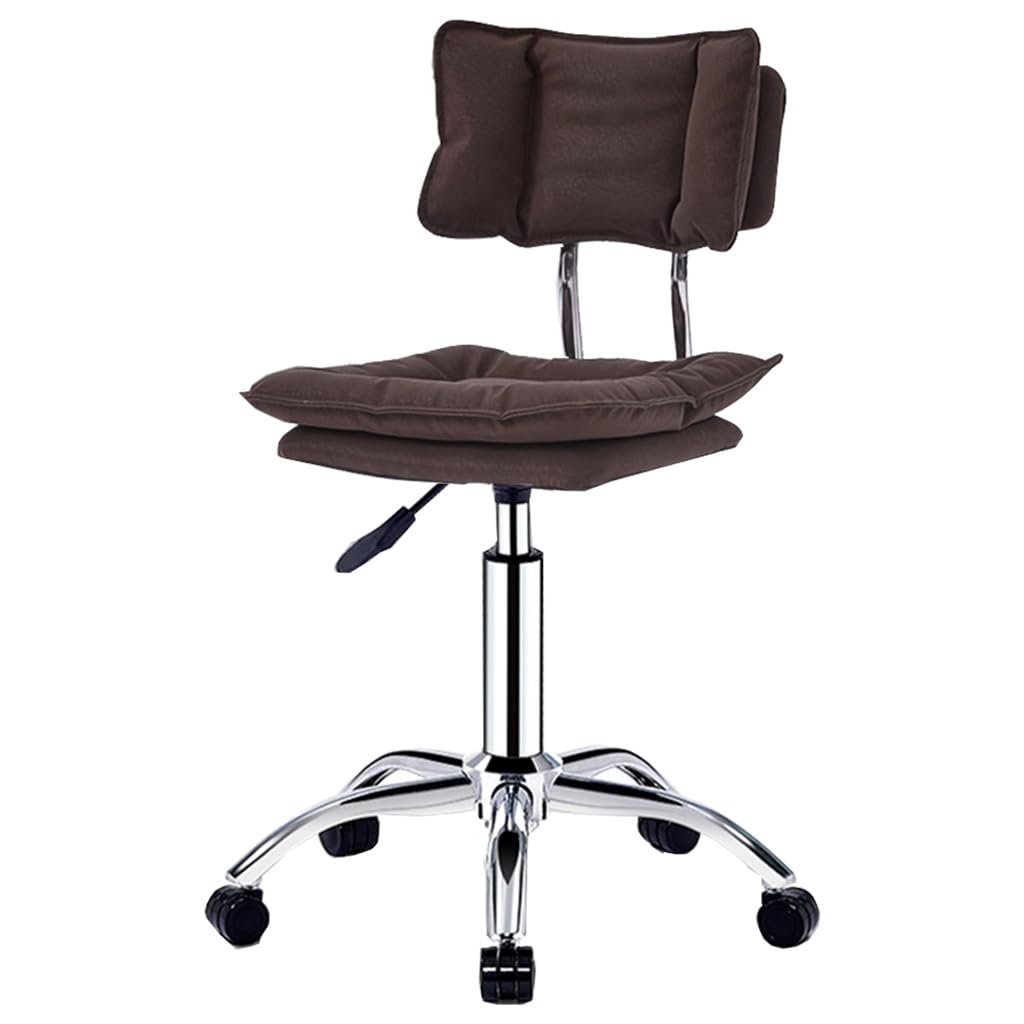 Adjustable Bar Stools With Back, Mid Century Modern Swivel Bar Stools, Industrial Counter Height Bar Stools With Footrest Bar Chairs PU Leather Barstools For Kitchen Island(/Brown,A)