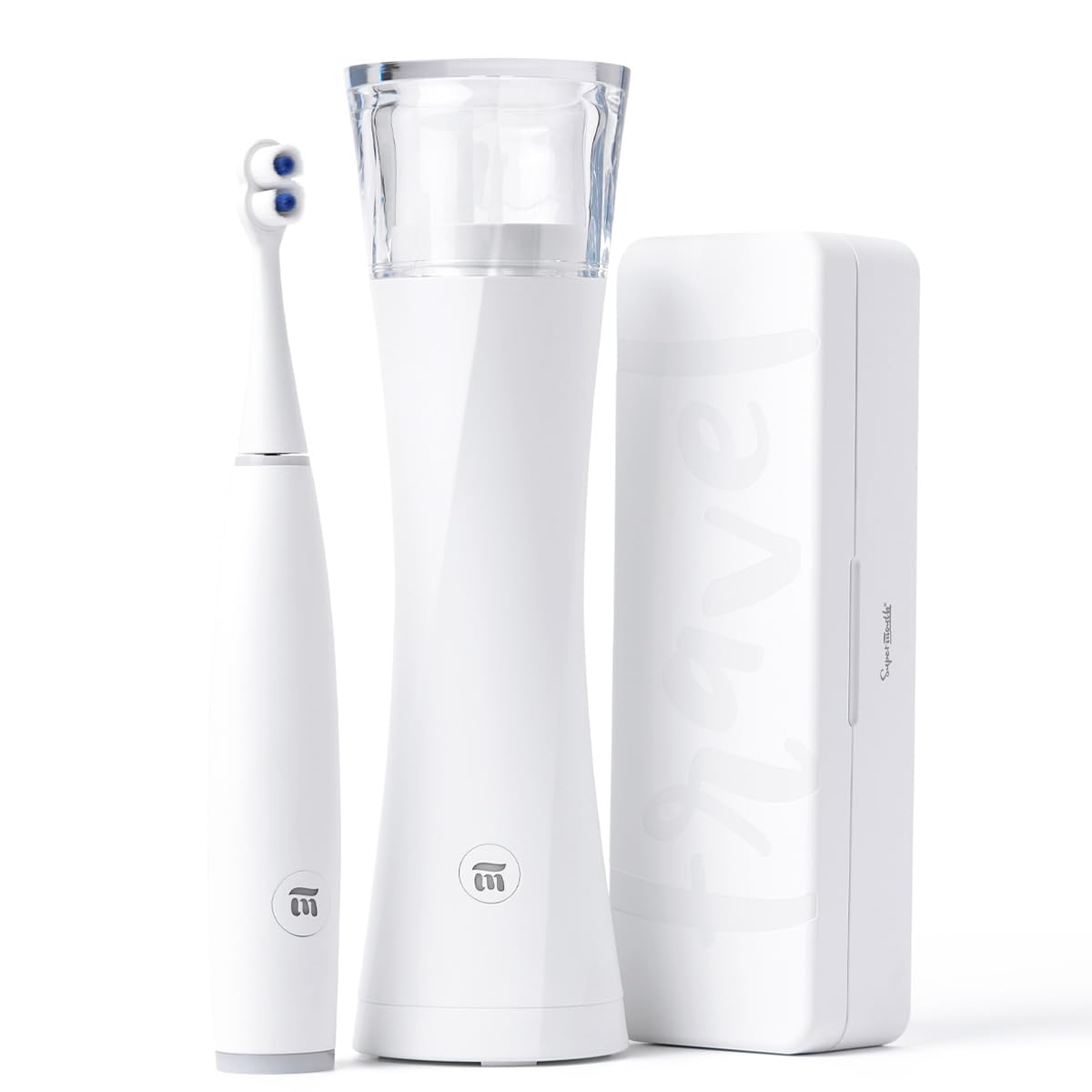 SuperMouth ULTIM8 Electric Toothbrush, UV Hub &amp; Travel Case, Pearly White