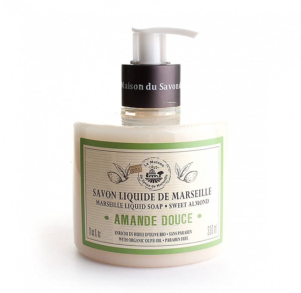 Liquid Soap with with organic olive oil 330 ml, Sweet Almond -