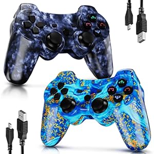 CHENGDAO PS3 Controller 2 Pack Game Wireless Controller for Sony Compatible with Playstation 3 with High Performance…