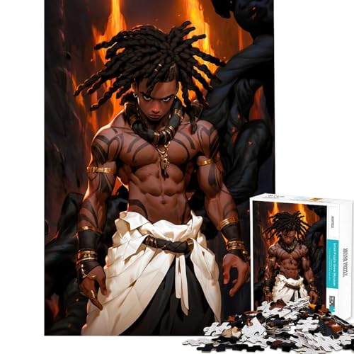 Rompecabezas de 1000 Piezas para Adultos y Adolescentes Juego de lógica y Pensamiento God of War Arte de Bordes precisos Juego de Ocio Regalo Encantador (38x52cm)