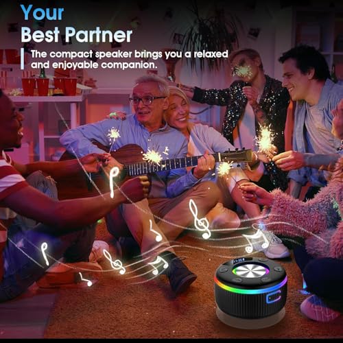 undefined dotn Bluetooth Shower Speaker, Portable Bluetooth 5.3 Speakers Wireless, IP7 Waterproof Mini Speaker with RGB Lights, Suction Cup, Stereo Bass, for Bathroom Party Travel Outdoor, Gift の商品画像 4