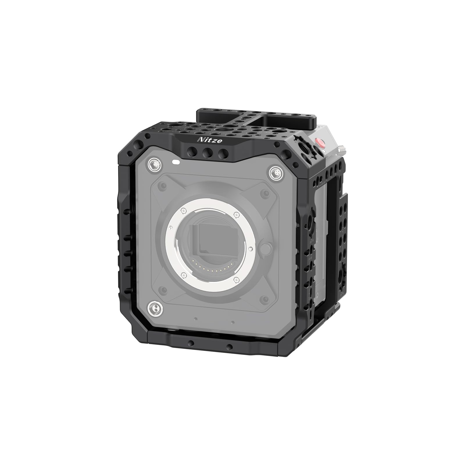 Nitze Cage pour Z CAM E2 Mark II, E2-S6 Mark II / E2-F6 Mark II / E2-M4 Mark II avec Patins à Froid Intégrés et Rails NATO - T-Z03A