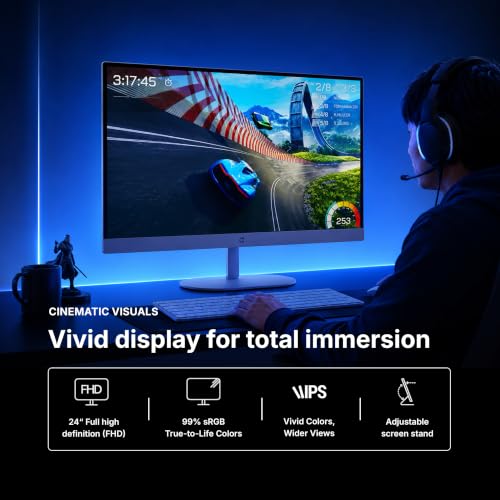 Image of Lenovo 24 inch FHD All-in-One Business Desktop Computer, Intel 8-Core Processor, 16GB RAM, 2TB PCIe SSD, Up to 32GB RAM & 2TB SSD, 5MP Webcam, WiFi 6E, Bluetooth, HDMI, Keyboard & Mouse, Windows 11 Pro