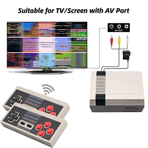 Classic Mini Retro Game Console With Built-In 620 Video Games And 2 Classic Wireless Controllers,Av Output Game System For Kids And Adults Ideal Gift. #TOP3
