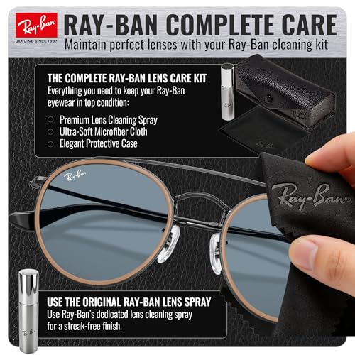 Image of Ray-Ban RB3647N ROUND DOUBLE BRIDGE Round Shaped Sunglasses for Men & Women with Official RAYBAN Eyewear Kit