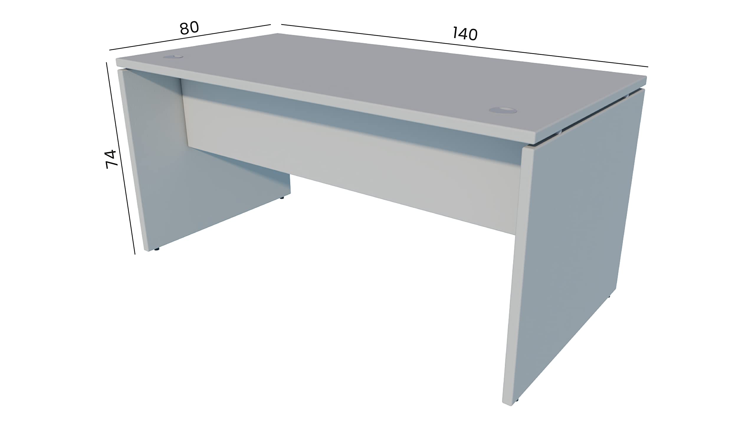 Mesa de Oficina. Euro 2000. Color Gris. 140x80 cm