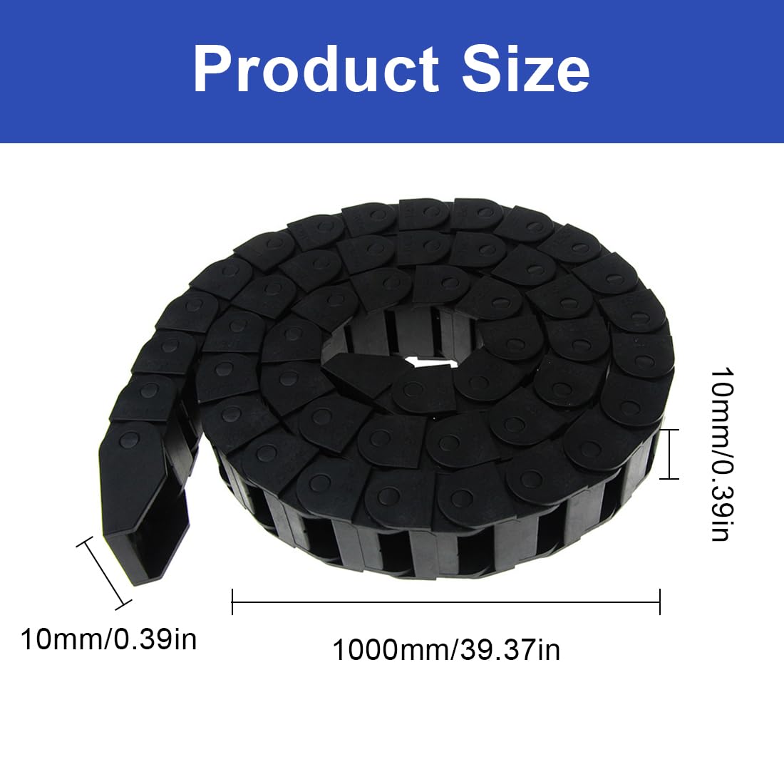 Catena Portacavi In Nylon 10x10mm - 1 Metro Per Stampanti 3D E CNC | Guidacavi Flessibile - Foto 14