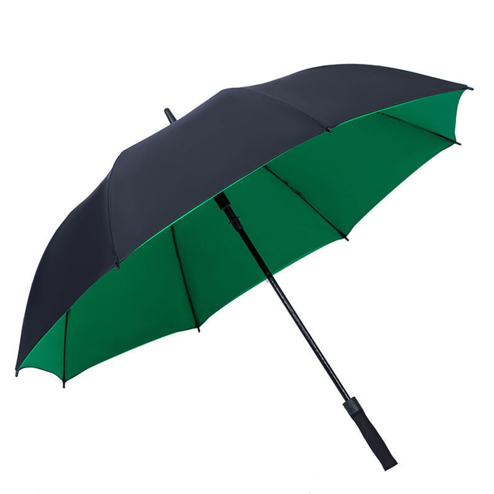 Ombrello da Golf in Fibra di Carbonio, 30 Pollici, Ombrello da Lavoro con Manico Lungo, Apertura Automatica, Resistente e Leggero (Green)