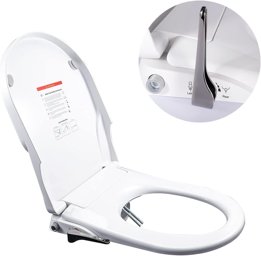 Frее Shірріng Ovеr $50 Uni-Green Manual Bidet Toilet Seat, White with Quiet-Close Lid&Seat, Non-Electronic, Dual Nozzles for Rear&Feminine Spray. (D-Shape) Frее Shірріng Ovеr $50 Uni-Green Manual Bidet Toilet Seat, White with Quiet-Close Lid&Seat, Non-Electronic, Dual Nozzles for Rear&Feminine Spray. (D-Shape)