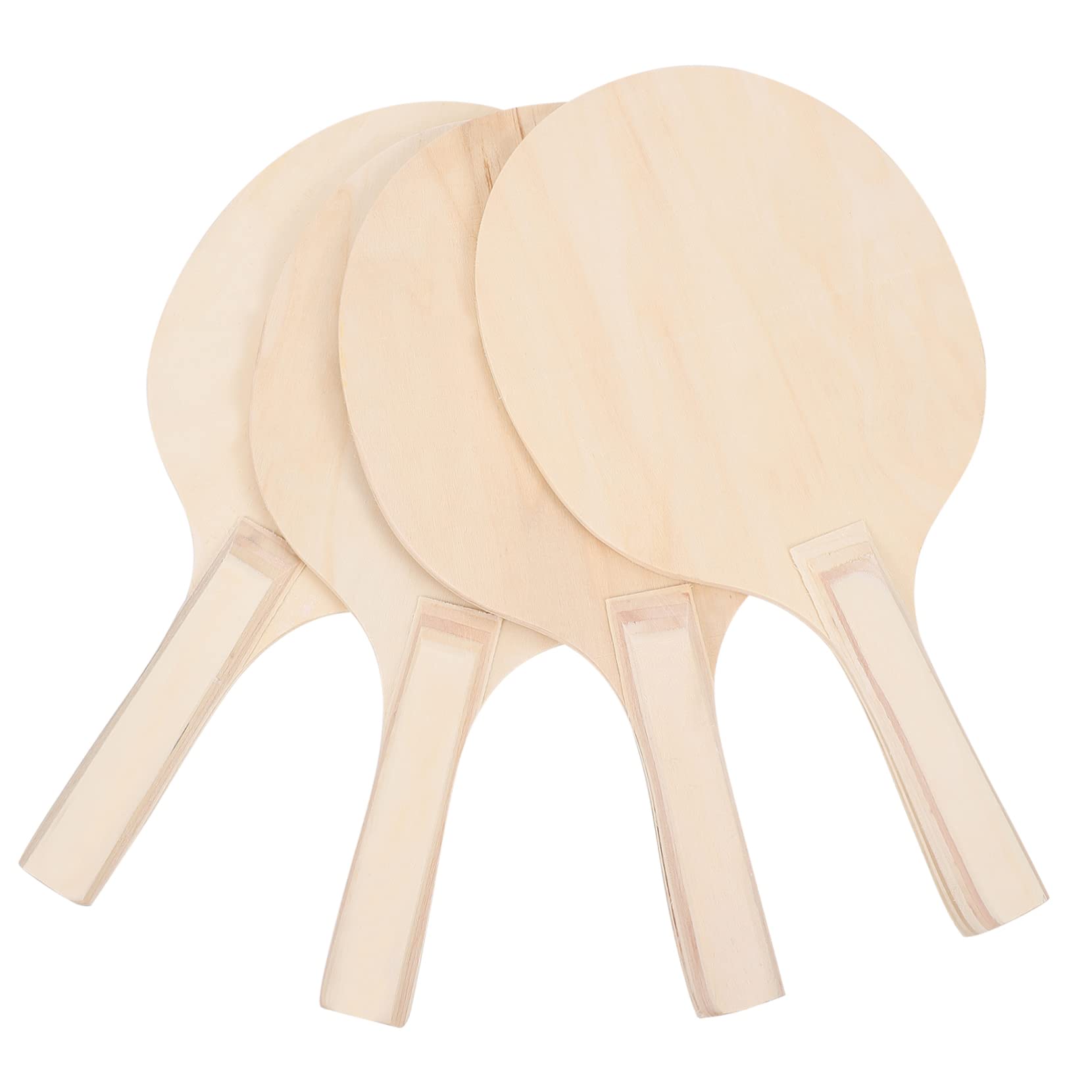UKCOCO Set Racchette da Spiaggia in Legno Marrone 4 Pezzi, Portatile