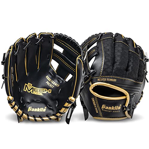 image for Franklin Sports Kids Baseball Gloves - Meshtek Child's Teeball Glove +