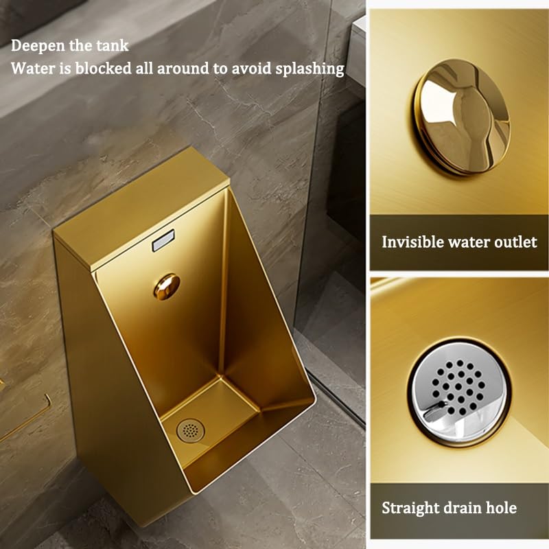 Urinario comercial de acero inoxidable con sensor para inodoro de pared 4