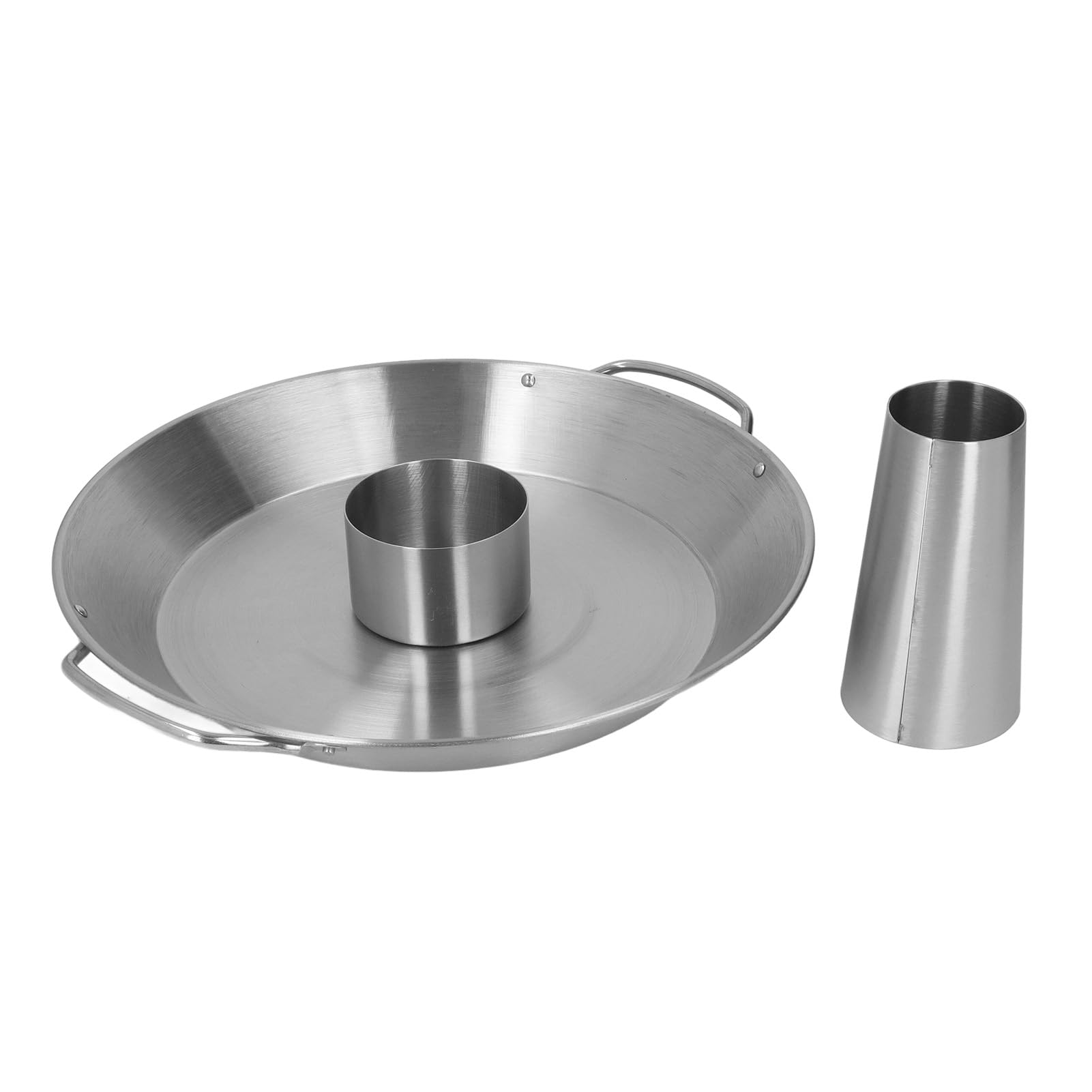 Buachois Teglia per arrostire pollo con lattina di birra, 32 cm, acciaio inossidabile 430