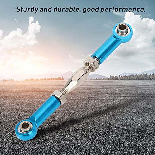 Tbest RC Pull Rod, 6 Pezzi servo Link Regolabili Tirante Tirante in Lega di Alluminio tiranteria Set di tiranti per RC Hobby Modello di Auto(Blu)