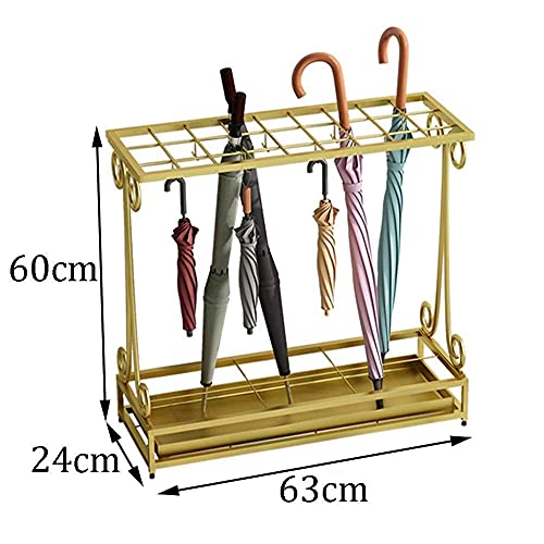 Porte-parapluies hôtel et commerce or de 63x24x60 cm - 8