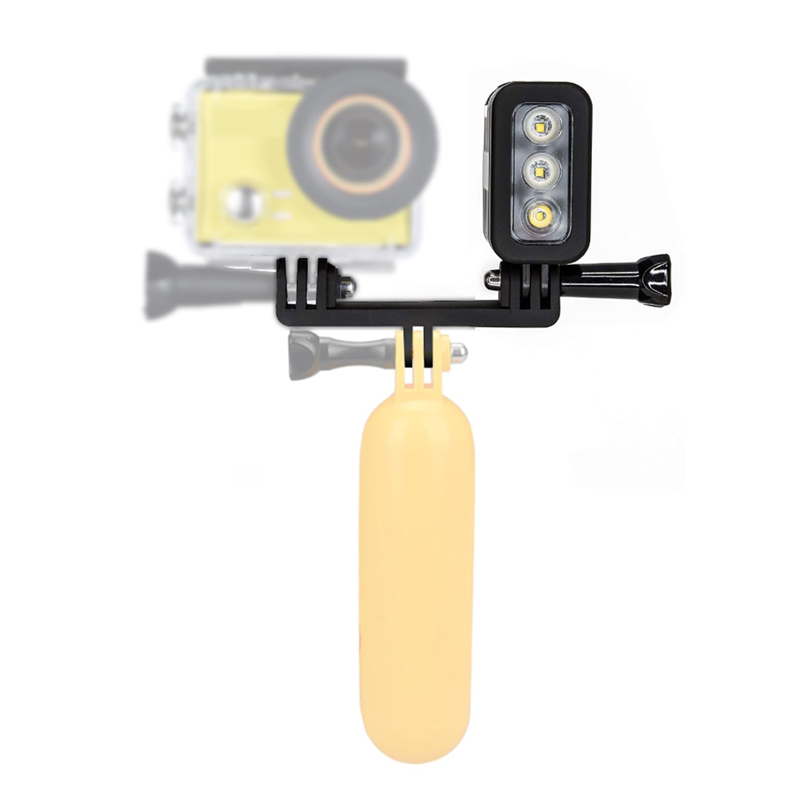 FILFEEL Luce Video a LED, Luce Subacquea Subacquea 5500 6000K 300Lux 30m Grandangolo con 6 modalità Luce, per Fotocamere Yi Action