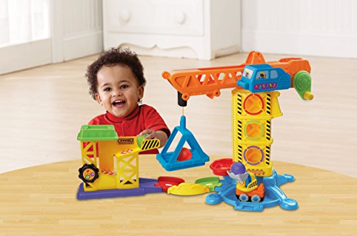 VTech - Maxi Crane Interactivo Marcel, Tut Tut Bólidos, juguete musical (180105) (versión en francés)