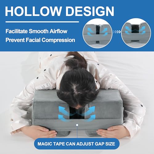 MABOZOO Travesseiro virado para baixo, almofada de massagem para pós-cirurgia ocular, almofada virad