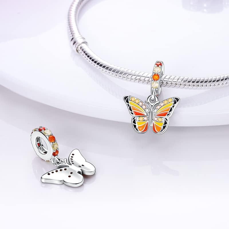 Miniatura 2 de CYCUFF Abalorios de plata de ley 925 adecuados para collares de dijes, pulseras, abalorios, joyería de regalo para mujeres, familiares y amigas