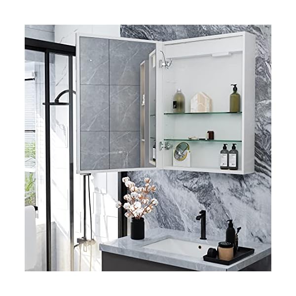 Warmiehomy Modern Illuminated Bathroom Mirror 60 LED Bathroom