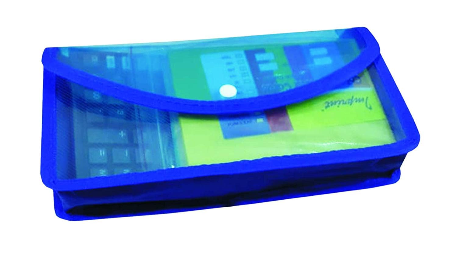 GreatDio Plastic Flexi Button Bag Cheque Book Holder/Document Holder/Passbook Holder, Multicolor (Set of 4) 3