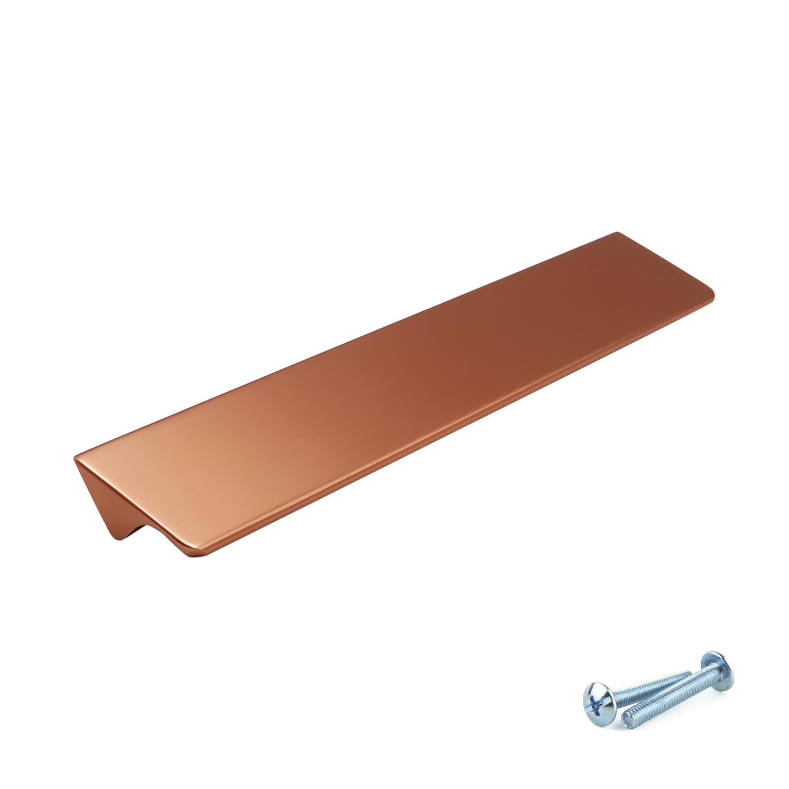 M4tec Rose Gold Bar Kitchen Cabinet Handles, Kitchen Cupboard Door Handles, Wardrobes And Drawers, Bedroom Furniture Finger Edge Pull Handle Ve8 Series: 128 Mm