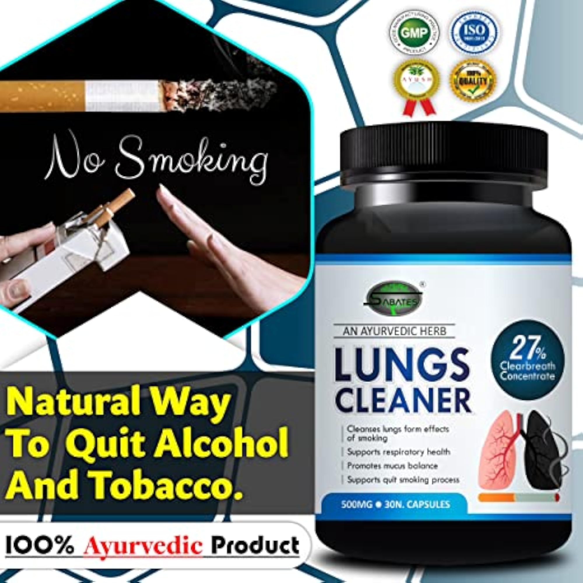 Lungs Cleaner Tablet for Smokers, Cleanses and Purifies Lungs