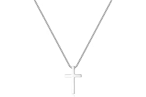 Boys Cross Necklace in Black, Gold, or Silver