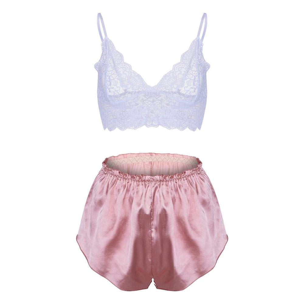 Lingerie porno et sous-vêtements sexy en satin : tenue de nuit érotique dames - 8