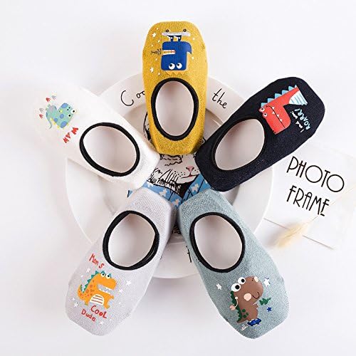 Vista 3 de JUNOAI Toddler Non Skid No Show Socks - Low Cut Anti Slip Grip Slippers for Baby Kids Boys Girls 10 Pairs