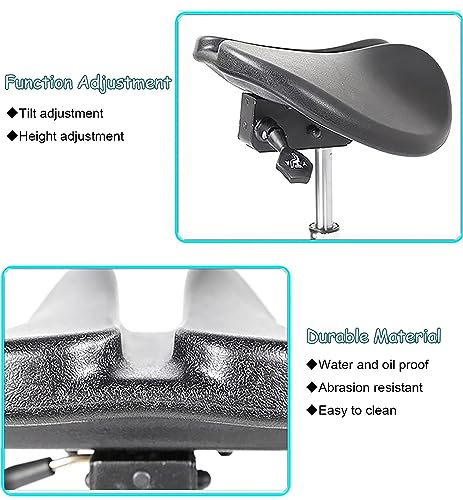 TUJOBA Saddle Chair Split Seat Saddle Rolling Chair with Footrest, Tiltable Back Support Swivel Stools PU Leather, Clinic/Pharmacy/Lab/Spa Ergonomic Stool (Size : 60-86cm (23 5/8-33 7/8")) - Image 6