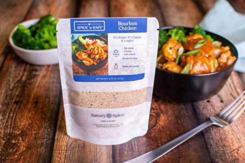 Savory Spice Bourbon Chicken Spice & Easy Meal Starter Spice Mix | Bourbon Chicken Seasoning Mix & Marinade Packet (Net: 3.55 oz)